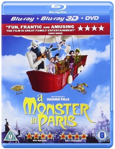 Monster In Paris (U) 2011 Blu-ray 3D+ DVD