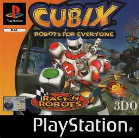Cubix: Robots For Everyone (PS1) W/ Manual, Boxed